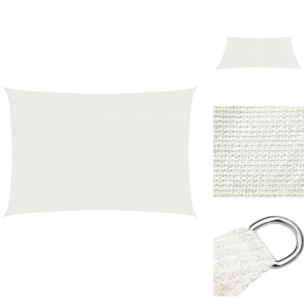 Parasoller og solskærme - Living solsejl 160 g/m² 3x5 m HDPE hvid