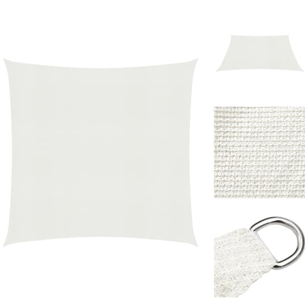 Parasoll & solskydd - Living Solsegel 160 g/m² vit 2,5x2,5 m HDPE