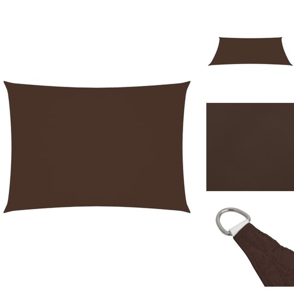Parasoll & solskydd - Living Solsegel oxfordtyg rektangulärt 3,5x4,5 m brun