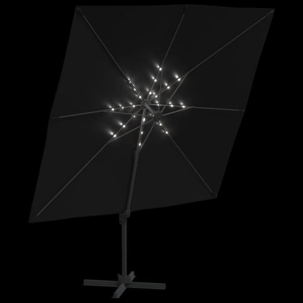 Parasoll & solskydd - Living Frihängande parasoll LED svart 400x300 cm