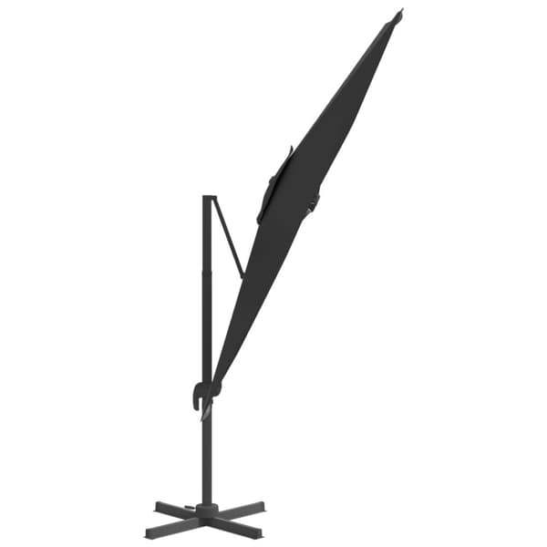 Parasoll & solskydd - Living Frihängande parasoll LED svart 400x300 cm