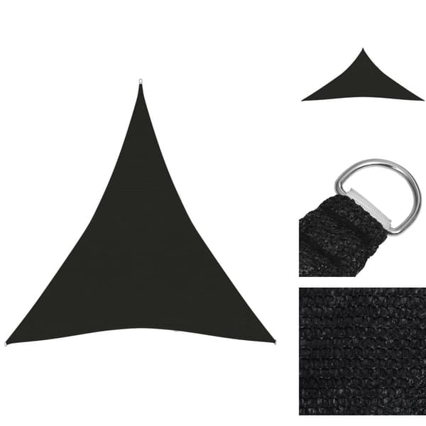 Parasoll & solskydd - Living Solsegel 160 g/m² svart 4x5x5 m HDPE