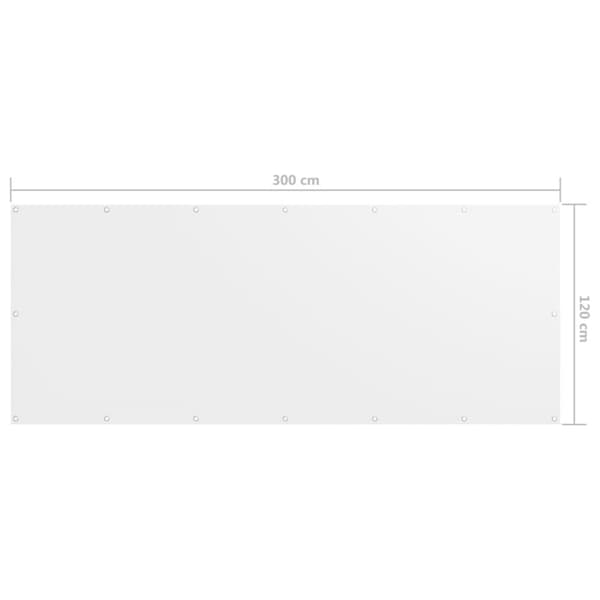 Päivän- & aurinkovarjot - Living Parvekkeen suoja valkoinen 120x300 cm Oxford kangas