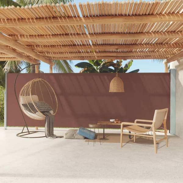 Parasoller og solskærme - Living sammenrullelig sidemarkise til terrassen 180x600 cm brun