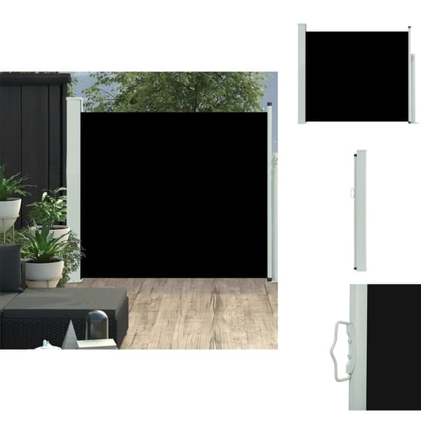 Päivän- & aurinkovarjot - Living Sisäänvedettävä terassin sivumarkiisi 100x300 cm musta