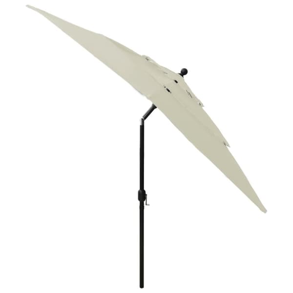 Parasoll & solskydd - Living Trädgårdsparasoll med aluminiumstång 2,5x2,5 m sandfärgad