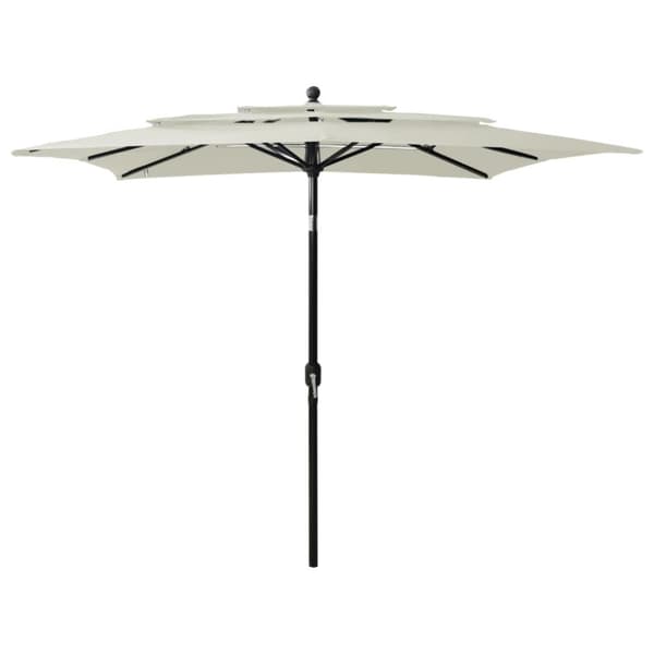 Parasoll & solskydd - Living Trädgårdsparasoll med aluminiumstång 2,5x2,5 m sandfärgad