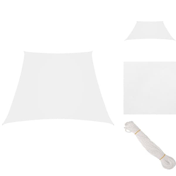 Parasoll & solskydd - Living Solsegel oxfordtyg trapets 3/5x4 m vit