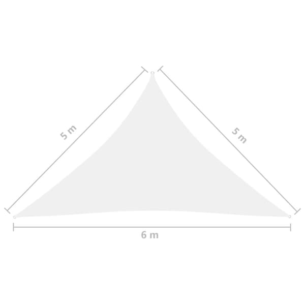 Parasoller og solskærme - Living solsejl 5x5x6 m trekantet oxfordstof hvid