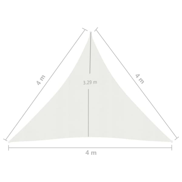 Päivän- & aurinkovarjot - Living Aurinkopurje 160 g/m² valkoinen 4x4x4 m HDPE