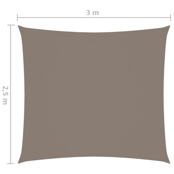 Parasoll & solskydd - Living Solsegel oxfordtyg rektangulärt 2,5x3 m taupe