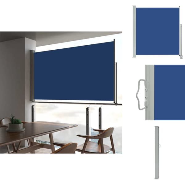 Päivän- & aurinkovarjot - Living Sisäänvedettävä terassin sivumarkiisi 140 x 300 cm sininen