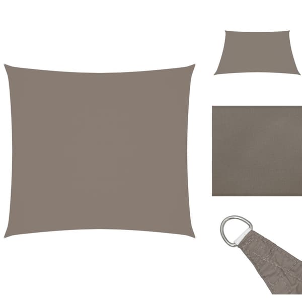 Parasoll & solskydd - Living Solsegel oxfordtyg rektangulärt 2x2,5 m taupe