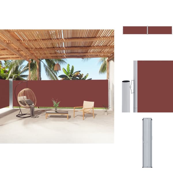 Parasoll & solskydd - Living Infällbar sidomarkis brun 180x1000 cm
