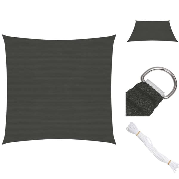 Parasoll & solskydd - Living Solsegel 160 g/m² antracit 5x5 m HDPE