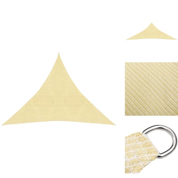 Päivän- & aurinkovarjot - Living Aurinkopurje 160 g/m² beige 3x3x3 m HDPE