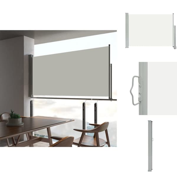 Parasoll & solskydd - Living Infällbar sidomarkis 80x300 cm gräddvit