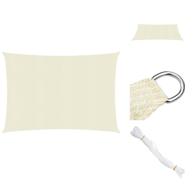 Päivän- & aurinkovarjot - Living Aurinkopurje 160 g/m² kerma 2,5x3 m HDPE