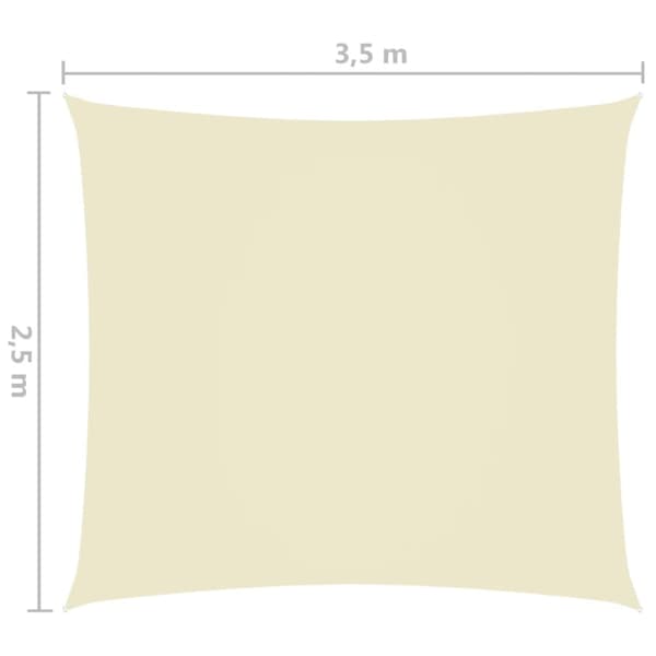 Päivän- & aurinkovarjot - Living Aurinkopurje Oxford-kangas suorakaide 2,5x3,5 m kerma