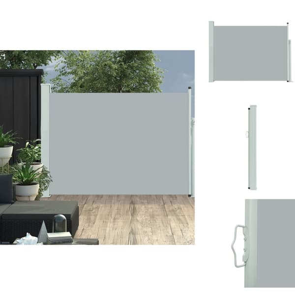 Päivän- & aurinkovarjot - Living Sisäänvedettävä terassin sivumarkiisi 100x500 cm harmaa