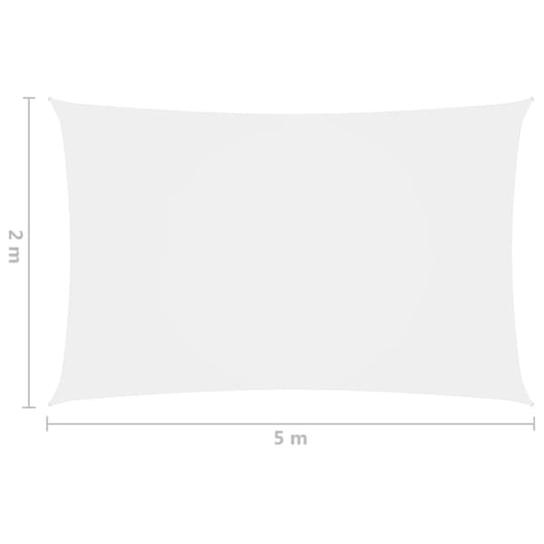 Päivän- & aurinkovarjot - Living Aurinkopurje Oxford-kangas suorakaide 2x5 m valkoinen