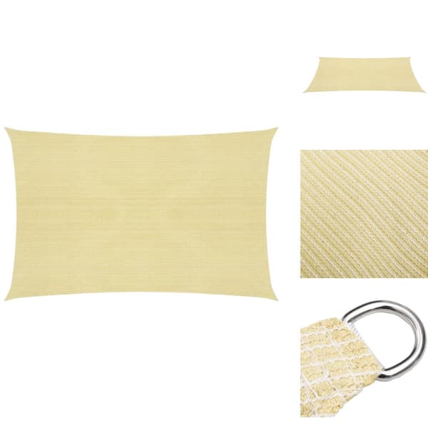 Parasoller og solskærme - Living solsejl 160 g/m² 3x4,5 m HDPE beige