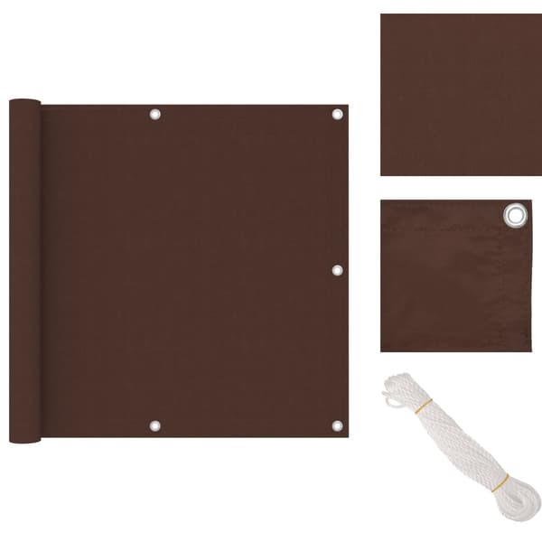 Parasoller og solskærme - Living altanafskærmning 90x300 cm oxfordstof brun