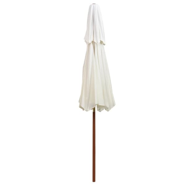 Parasoller og solskærme - Living dobbeltdækkerparasol 270 x 270 cm træstang cremehvid