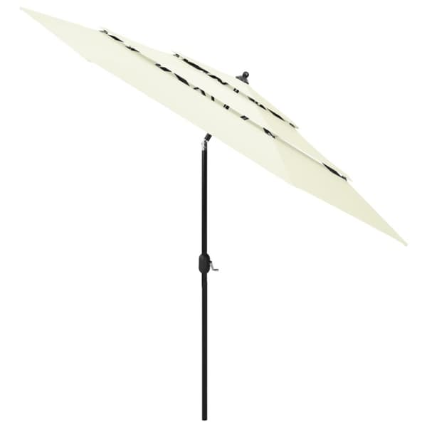 Päivän- & aurinkovarjot - Living 3-tasoinen aurinkovarjo alumiinitanko hiekka 3 m