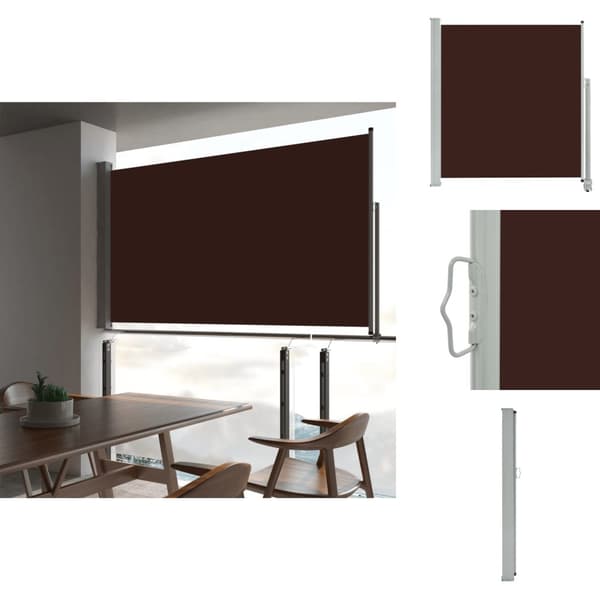 Päivän- & aurinkovarjot - Living Sisäänvedettävä terassin sivumarkiisi 140 x 300 cm ruskea