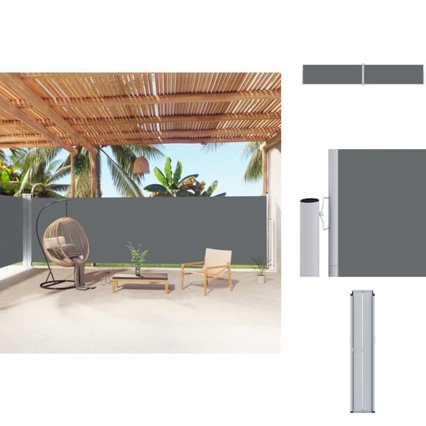 Parasoll & solskydd - Living Infällbar sidomarkis antracit 180x1000 cm