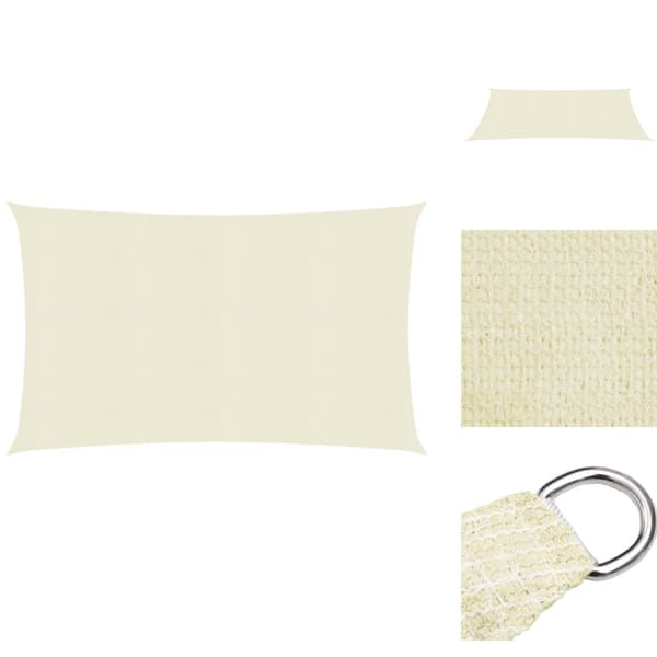Parasoll & solskydd - Living Solsegel 160 g/m² gräddvit 2x4,5 m HDPE
