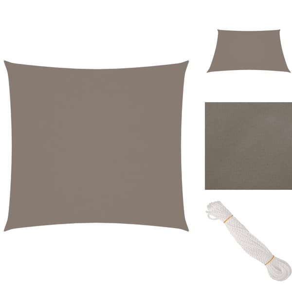 Parasoll & solskydd - Living Solsegel oxfordtyg fyrkantigt 2,5x2,5 m taupe