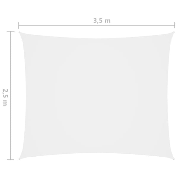Parasoller og solskærme - Living solsejl 2,5x3,5 m rektangulær oxfordstof hvid