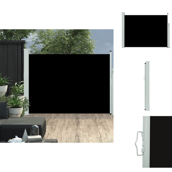 Parasoll & solskydd - Living Infällbar sidomarkis 100x500 cm svart