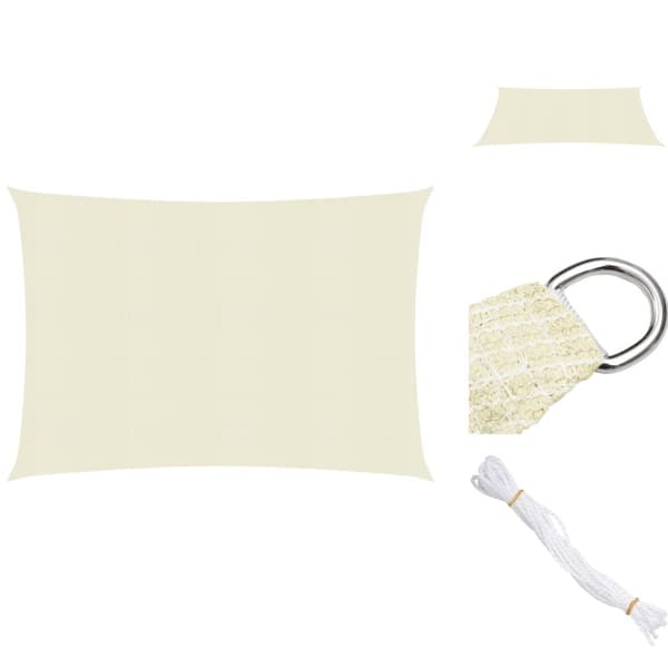 Päivän- & aurinkovarjot - Living Aurinkopurje 160 g/m² kerma 2,5x3,5 m HDPE