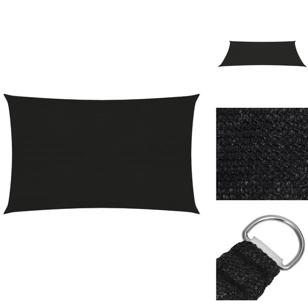 Parasoller og solskærme - Living solsejl 2x4 m 160 g/m² HDPE sort