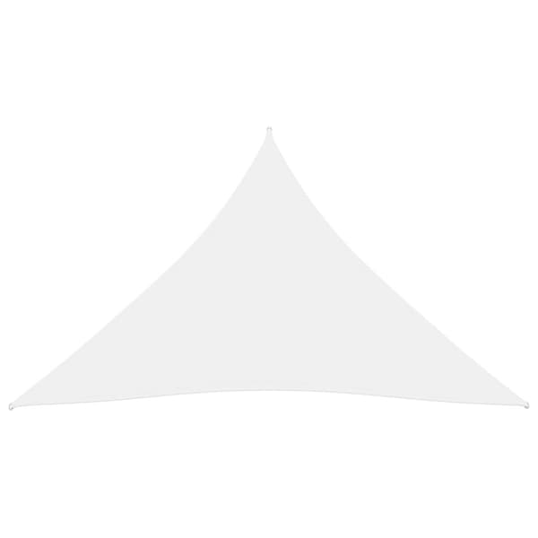 Parasoll & solskydd - Living Solsegel Oxfordtyg trekantigt 4x5x5 m vit