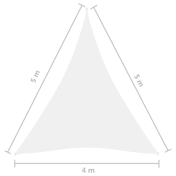 Parasoll & solskydd - Living Solsegel Oxfordtyg trekantigt 4x5x5 m vit