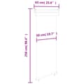 Miniatyrbillede 11 af 11: Parasoller og solskærme - Living sidemarkise til altan 65x250 cm grå