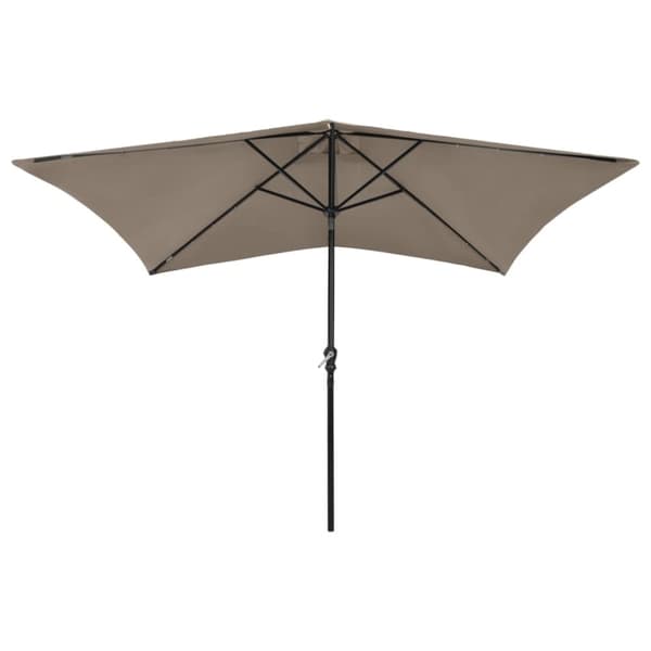 Parasoll & solskydd - Living Parasoll med LED och stålstång 2x3 m taupe