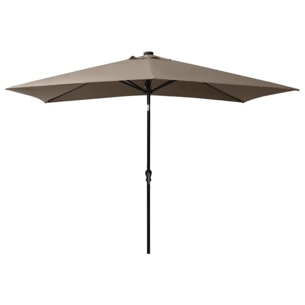 Parasoll & solskydd - Living Parasoll med LED och stålstång 2x3 m taupe