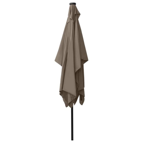 Parasoll & solskydd - Living Parasoll med LED och stålstång 2x3 m taupe
