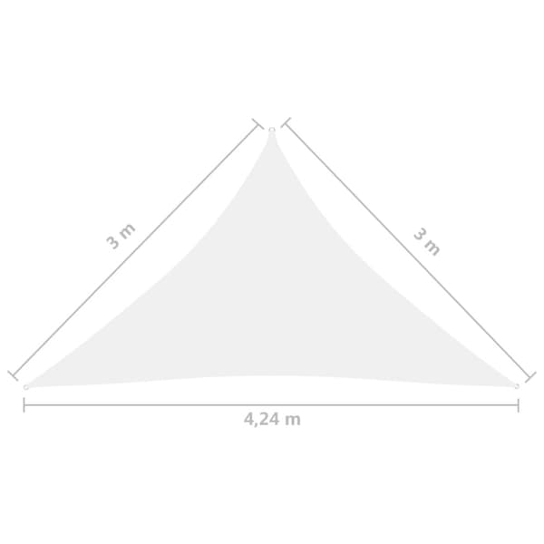 Päivän- & aurinkovarjot - Living Aurinkopurje Oxford-kangas kolmio 3x3x4,24 m valkoinen