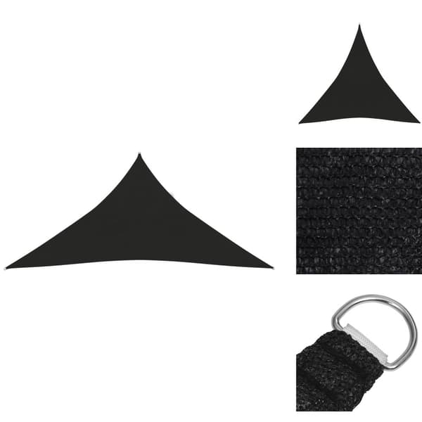 Parasoll & solskydd - Living Solsegel 160 g/m² svart 4x4x4 m HDPE