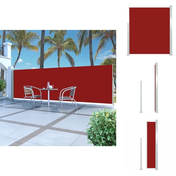 Parasoll & solskydd - Living Infällbar sidomarkis 160x500 cm röd