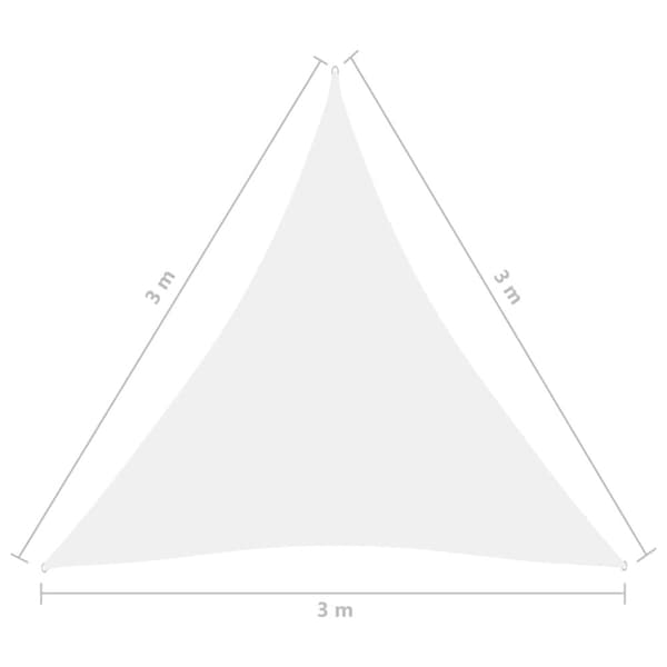 Parasoller og solskærme - Living solsejl 3x3x3 m oxfordstof trekantet hvid