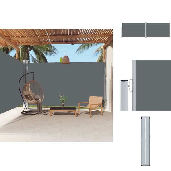 Parasoll & solskydd - Living Infällbar sidomarkis 220x600 cm antracit
