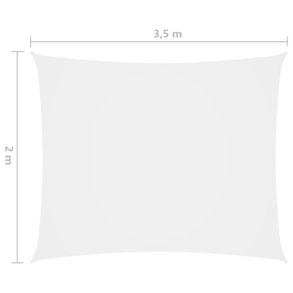 Päivän- & aurinkovarjot - Living Aurinkopurje Oxford-kangas suorakaide 2x3,5 m valkoinen