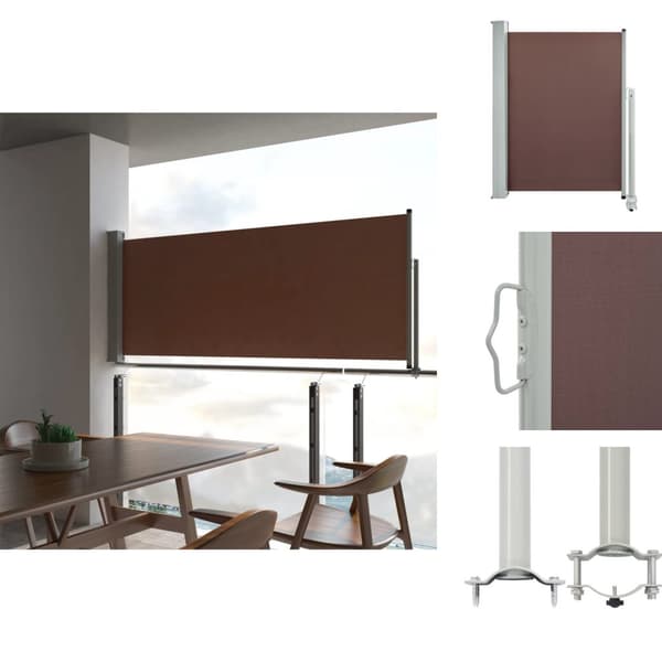 Parasoller og solskærme - Living sammenrullelig sidemarkise til terrassen 100 x 300 cm brun